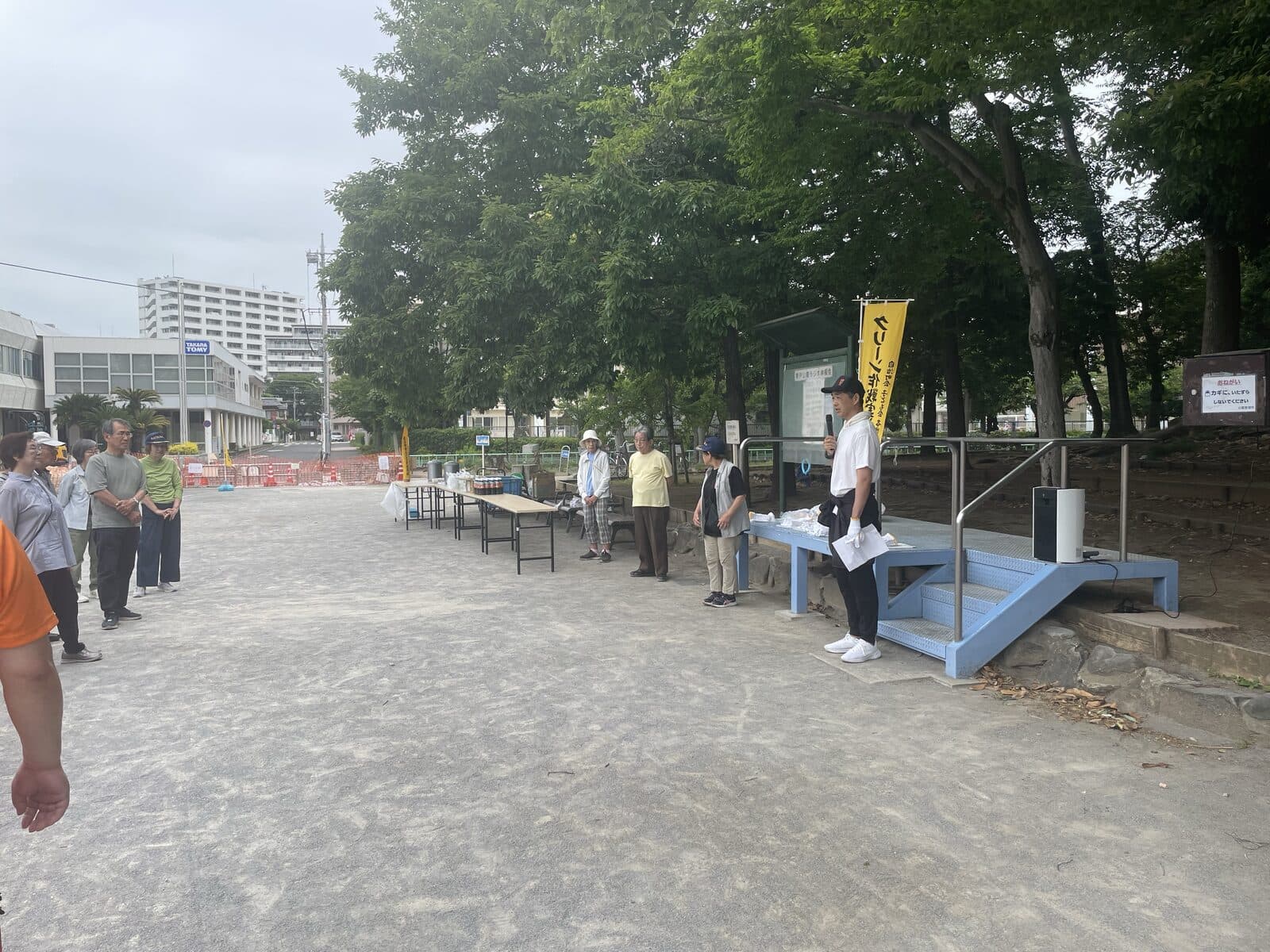 事業部・田中さんから本日のクリーン作戦についての説明